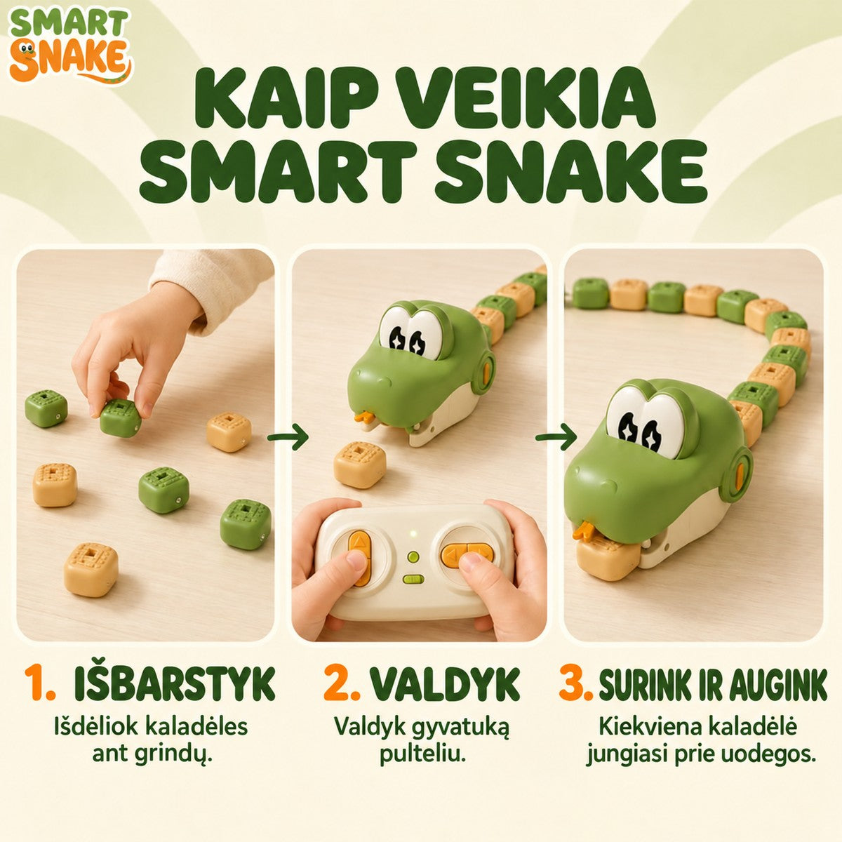 Smart Snake™ – žaisdamas augantis gyvatukas 3