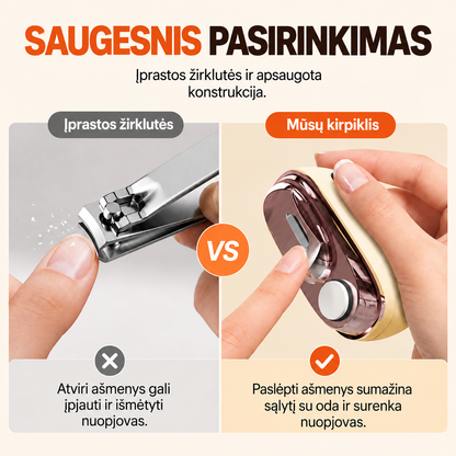 Saugesnis nagų kirpimo pasirinkimas
