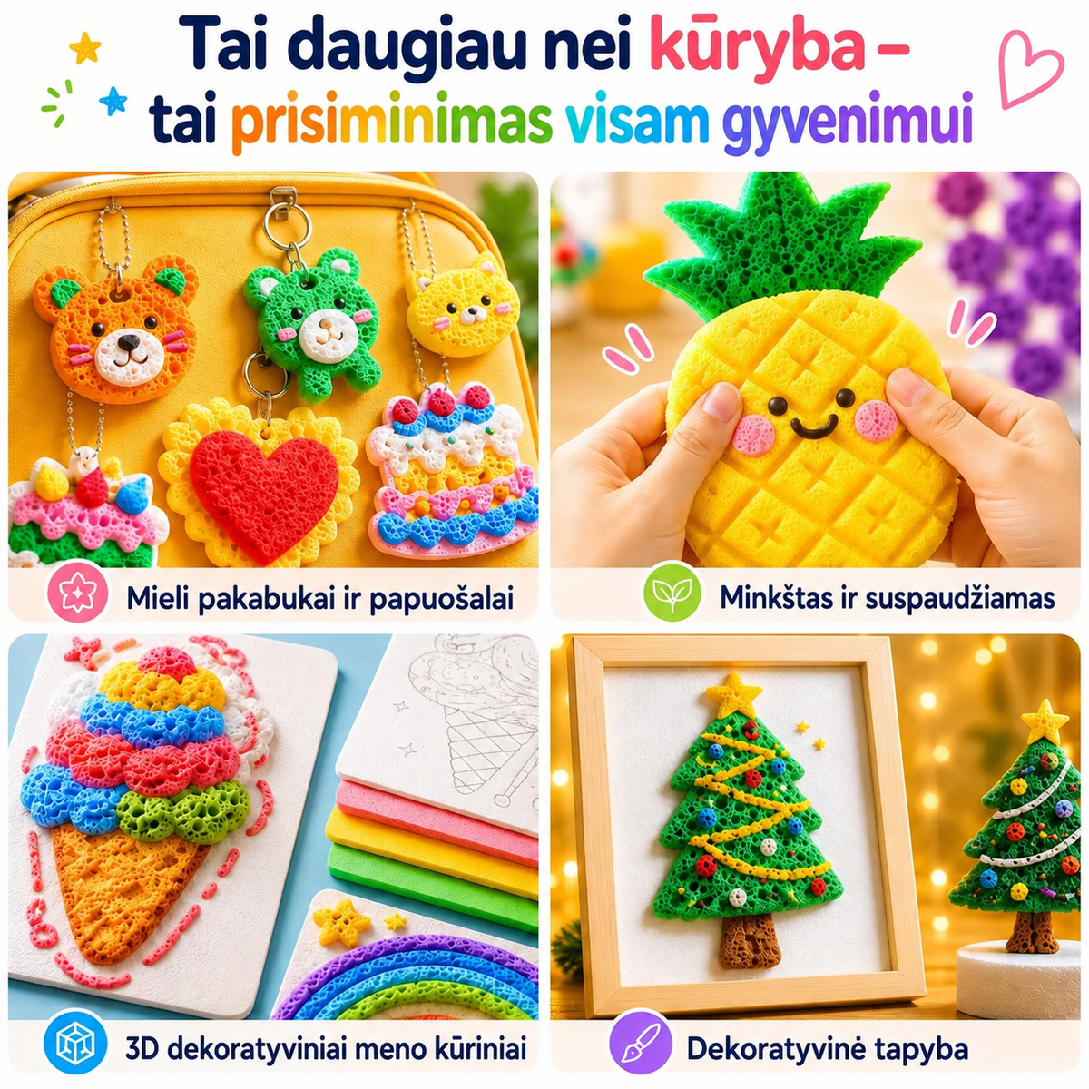 3D reljefinio meno kūrybinės idėjos