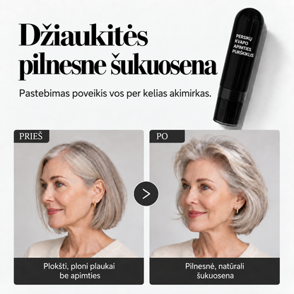 Plaukų apimtis prieš ir po