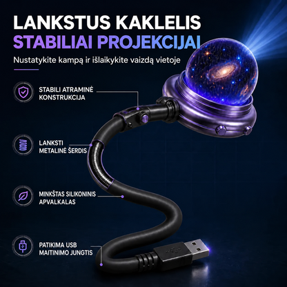Lankstus projektoriaus kaklelis