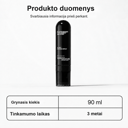 Plaukų apimties purškiklis su persikų aromatu