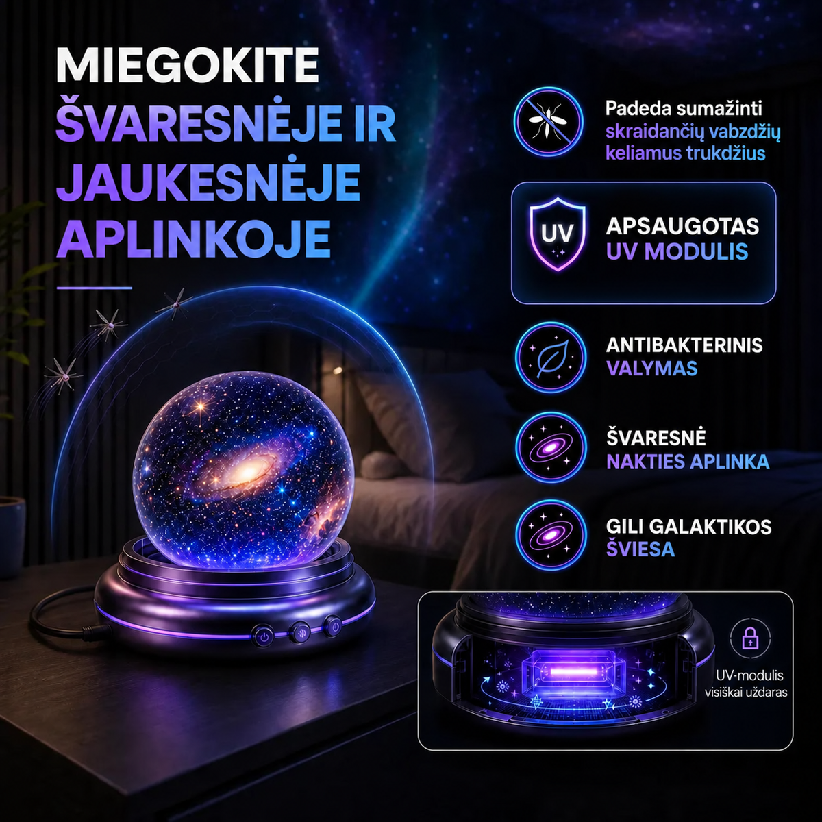 Švaresnė ir jaukesnė nakties aplinka