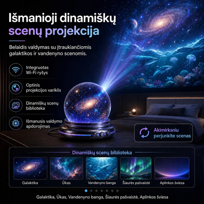 Dinamiškų projekcijos scenų biblioteka