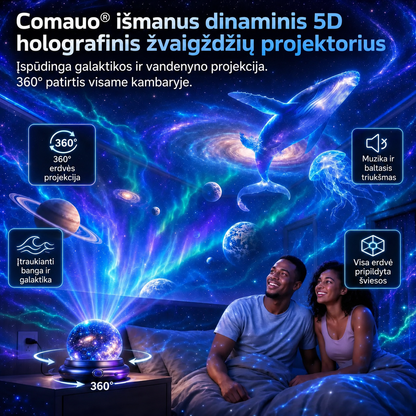 Comauo® 5D holografinis žvaigždžių projektorius