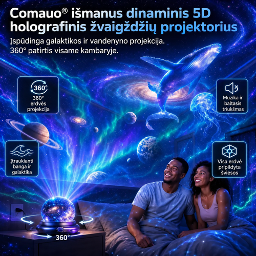 Comauo® 5D holografinis žvaigždžių projektorius