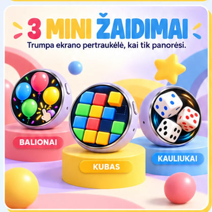 3 mini žaidimai