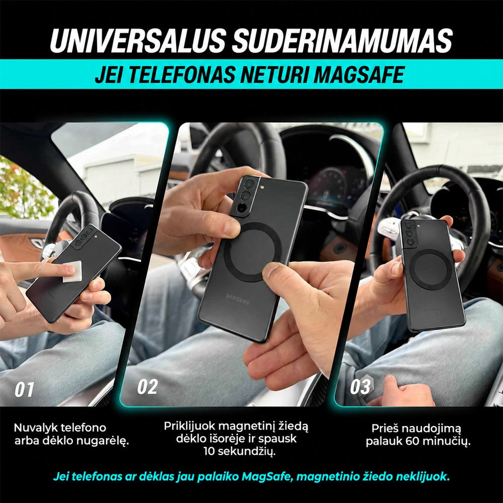 Clutch-X Vakuuminis magnetinis telefono laikiklis 5