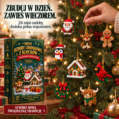 Advento kalendorius – 24 mini eglutės papuošimai iš kaladėlių – 2