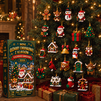 Advento kalendorius – 24 mini eglutės papuošimai iš kaladėlių – 4